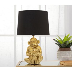 Mauro Ferretti tafellamp monkey mum E27 Ø 30x49 cm goud zwart