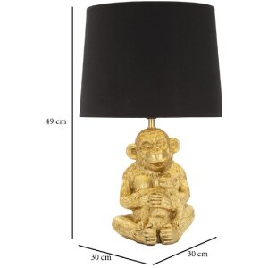 Mauro Ferretti tafellamp monkey mum E27 Ø 30x49 cm goud zwart