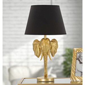 Mauro Ferretti tafellamp olifant E27 Ø 32x59 cm goud zwart