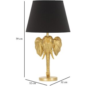 Mauro Ferretti tafellamp olifant E27 Ø 32x59 cm goud zwart