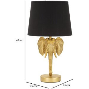 Mauro Ferretti tafellamp olifant E27 Ø 25x43 cm goud zwart