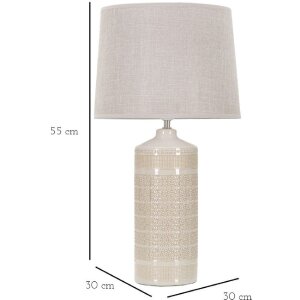 Mauro Ferretti tafellamp Schaubilder E27 Ø 30x55 cm crème