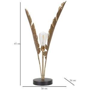 Mauro Ferretti tafellamp palmboom E27 Ø 26x65 cm goud