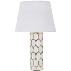 Mauro Ferretti tafellamp Glam Carv E27 Ø 34,5x56 cm witgoud