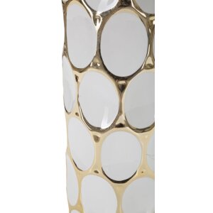 Mauro Ferretti tafellamp Glam Carv E27 Ø 34,5x56 cm witgoud