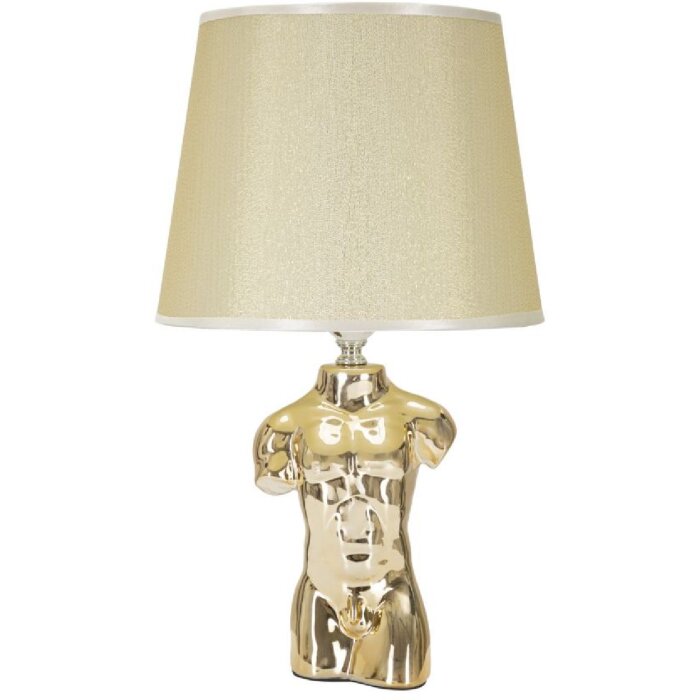 Mauro Ferretti tafellamp Glam man E27 25x42,5 cm goud
