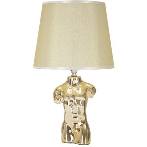Mauro Ferretti tafellamp Glam man E27 25x42,5 cm goud