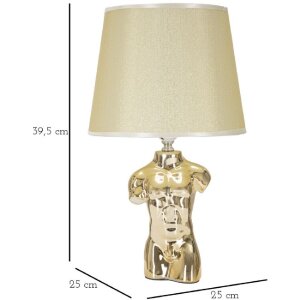 Mauro Ferretti tafellamp Glam man E27 25x42,5 cm goud