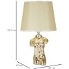 Mauro Ferretti tafellamp Glam man E27 25x42,5 cm goud