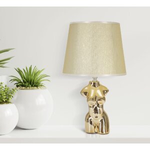 Mauro Ferretti tafellamp Glam Frau E27 Ø 25x39,5 cm goud