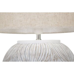 Mauro Ferretti tafellamp Atene E27 Ø 38x59 cm wit gewassen bruin