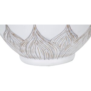 Mauro Ferretti tafellamp Atene E27 Ø 38x59 cm wit gewassen bruin