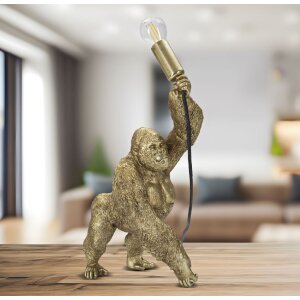 Mauro Ferretti Gorilla tafellamp E14 22,5x16x40 cm goud