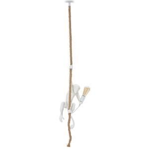Mauro Ferretti plafondlamp monkey E27 Ø 27x32x60 cm wit bruin