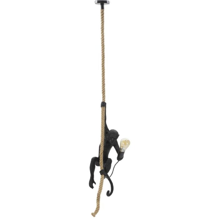 Mauro Ferretti plafondlamp monkey E27 Ø 27x32x60 cm zwart bruin