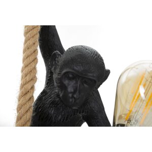 Mauro Ferretti plafondlamp monkey E27 Ø 27x32x60 cm zwart bruin