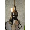 Mauro Ferretti plafondlamp monkey E27 Ø 27x32x60 cm zwart bruin