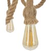 Mauro Ferretti plafondlamp rope cirkel 6-lichts E27 Ø 64x90 cm bruin zwart
