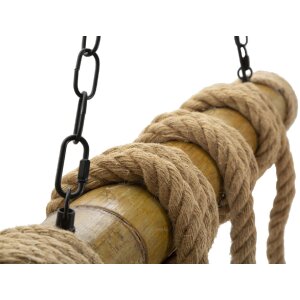 Mauro Ferretti plafondlamp bamboe touw 6-lichts E27 80x15x120 cm bruin