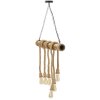 Mauro Ferretti plafondlamp bamboe touw 6-lichts E27 80x15x120 cm bruin