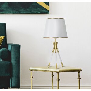 Mauro Ferretti tafellamp Triply E27 Ø 28x57 cm goud wit