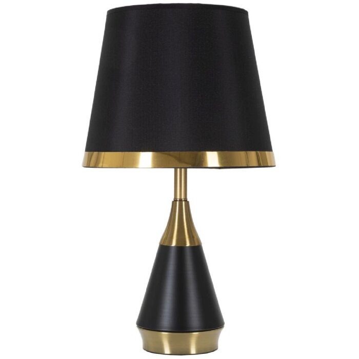 Mauro Ferretti tafellamp Blacky E27 Ø 28x50 cm zwartgoud