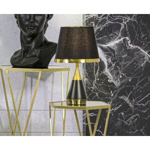 Mauro Ferretti tafellamp Blacky E27 Ø 28x50 cm zwartgoud