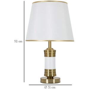 Mauro Ferretti tafellamp Whity E27 Ø 31x52 cm goud wit