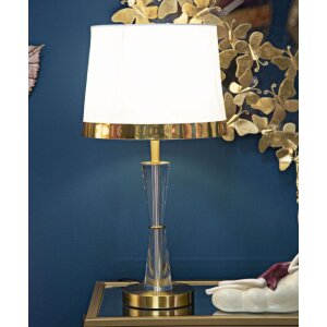 Mauro Ferretti tafellamp Kristal E27 Ø 30x56 cm goud wit