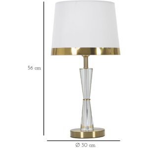 Mauro Ferretti tafellamp Kristal E27 Ø 30x56 cm goud wit