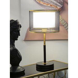 Mauro Ferretti tafellamp niveaus E27 Ø 25x48 cm zwartgoud