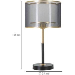 Mauro Ferretti tafellamp niveaus E27 Ø 25x48 cm zwartgoud