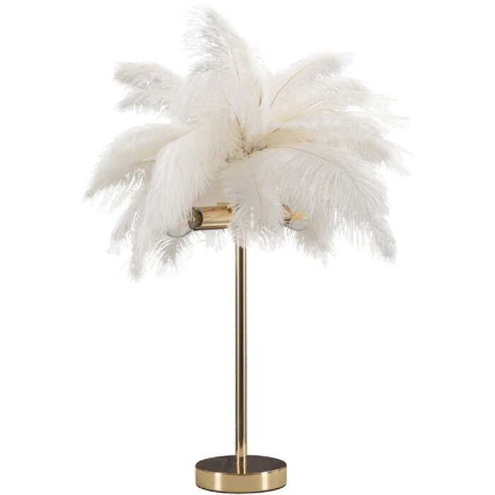 Mauro Ferretti tafellamp palmboom 2-lichts E14 Ø 40x55 cm witgoud