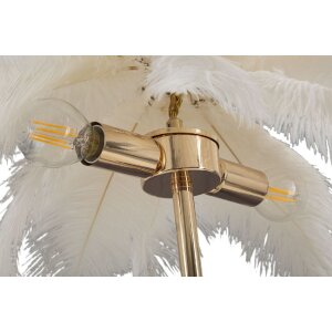 Mauro Ferretti tafellamp palmboom 2-lichts E14 Ø 40x55 cm witgoud