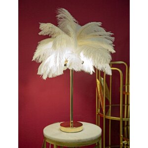 Mauro Ferretti tafellamp palmboom 2-lichts E14 Ø 40x55 cm witgoud