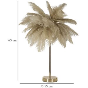 Mauro Ferretti tafellamp palmboom 2-lichts E14 Ø 55x60 cm camel goud