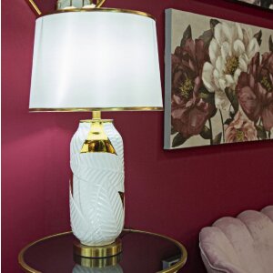 Mauro Ferretti tafellamp keramiek E27 Ø 40x70 cm goud wit