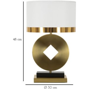 Mauro Ferretti tafellamp Coin E270 Ø 30x53 cm goud wit