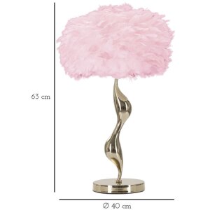 Mauro Ferretti tafellamp slim E27 Ø 40x63 cm rosé goud