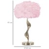 Mauro Ferretti tafellamp slim E27 Ø 40x63 cm rosé goud