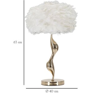 Mauro Ferretti tafellamp slim E27 Ø 40x63 cm witgoud