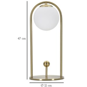 Mauro Ferretti tafellamp Glamy Arc E14 Ø 21x47 cm goud wit
