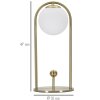 Mauro Ferretti tafellamp Glamy Arc E14 Ø 21x47 cm goud wit