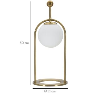 Mauro Ferretti tafellamp Glamy Arc E14 Ø 21x50 cm goud wit