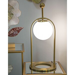 Mauro Ferretti tafellamp Glamy Arc E14 Ø 21x50 cm goud wit