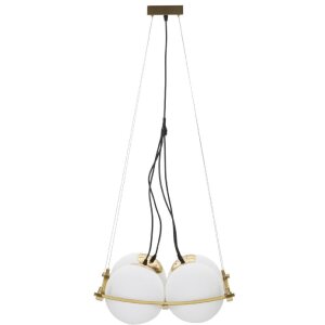 Mauro Ferretti plafondlamp Japan vierkant 4-lichts E27 45x45x20 cm goud wit