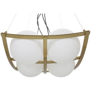 Mauro Ferretti plafondlamp Japan vierkant 4-lichts E27 45x45x20 cm goud wit