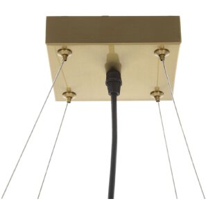 Mauro Ferretti plafondlamp Japan vierkant 4-lichts E27 45x45x20 cm goud wit