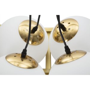 Mauro Ferretti plafondlamp Japan vierkant 4-lichts E27 45x45x20 cm goud wit