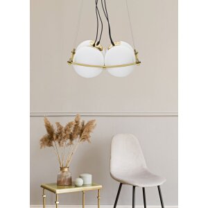 Mauro Ferretti plafondlamp Japan vierkant 4-lichts E27 45x45x20 cm goud wit